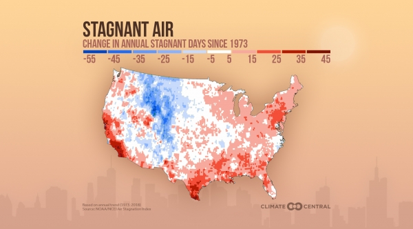 Nationwide Trends in Air Stagnation Since 1973