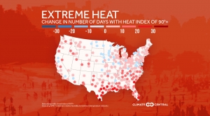 National Map of Heat Index Days Dangerous for Outdoor Sports