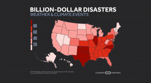 National map: Number of Disasters by State (2020)