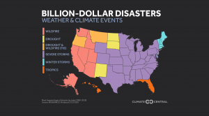 National map: top disaster by state (2020)