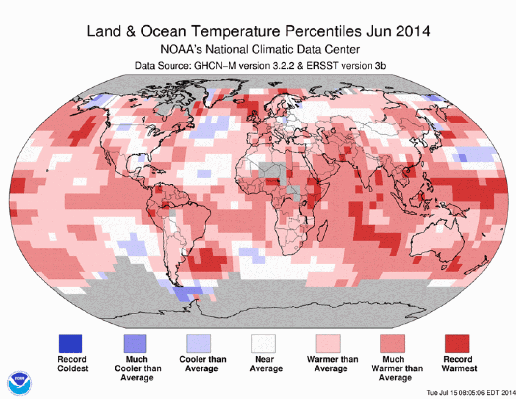 hottest temperature in the world right now