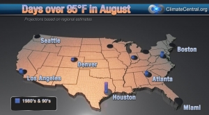 Nationwide: August Days over 95 Degrees
